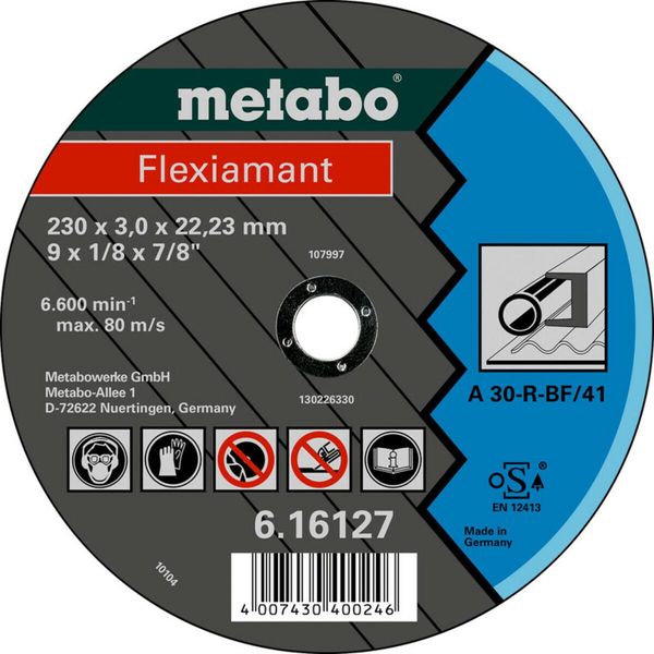 Metabo Flexiamant 115X2,5X22,23 Acciaio, Disco Da Taglio, Design Offset 25 Pz-image