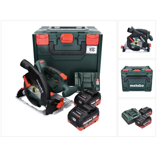 Metabo Ks 18 Ltx 57 Sega Circolare A Batteria 18V / 165 X 20 Mm + 2X Batterie 8,0Ah + Caricabatterie + Valigetta Metaloc ( 601857810 )-image