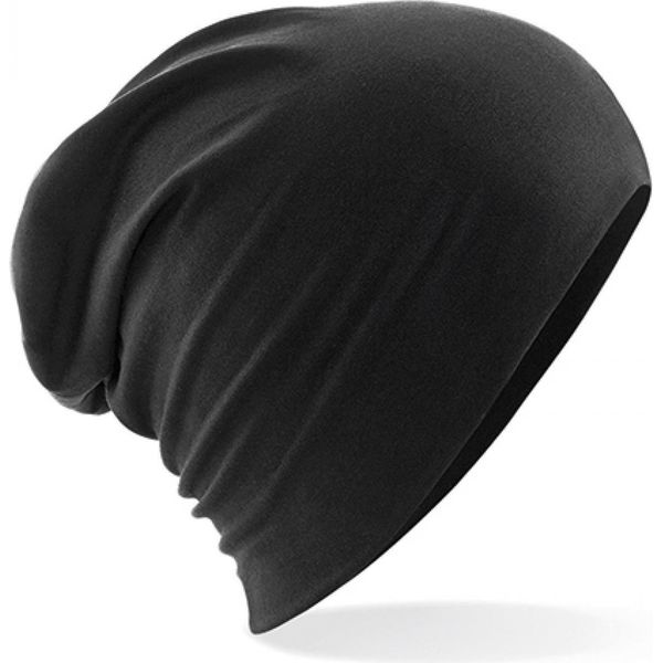 Beechfield B368 | Hemsedal Cotone Slouch Beanie / Lunghezza: 28Cm - Colore: Nero - Taglia: Unica-image