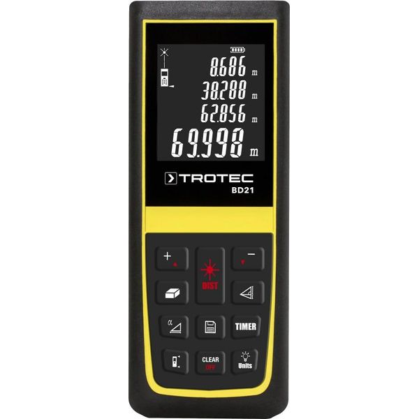 Trotec BD21 Distanziometro Laser Portata Fino A 70 M Distanziometro Campo Di Misura 0,05-70M/±2Mm-image