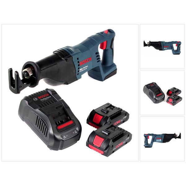 Sega A Nastro A Batteria Bosch Gsa 18 V-Li 18V + 2X Batteria 4,0Ah + Caricabatterie-image