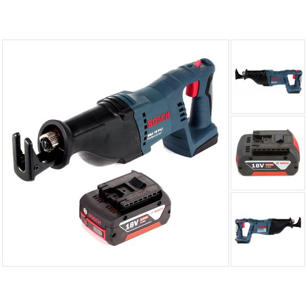 Bosch Gsa 18 V-Li Sega Universale A Batteria + 1X Batteria Gba 5,0 Ah - Senza Caricabatterie-image