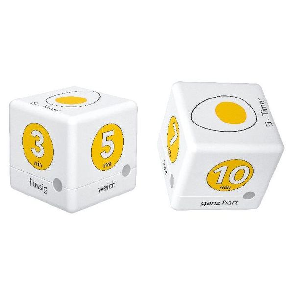 Tfa 38.2041.07 Timer Digitale Per Uova Cube Timer, Bianco/Giallo-image