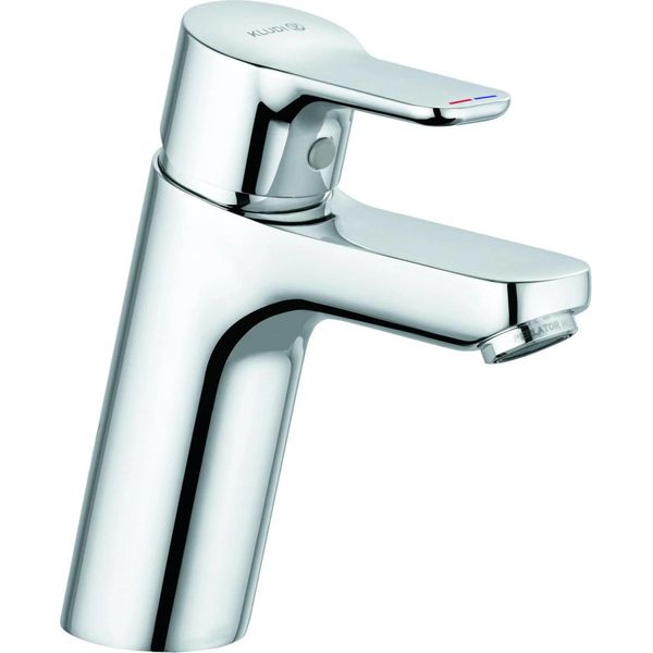 Kludi Pure&Easy Mitigeur Monocommandé Pour Lavabo, Hauteur De Bec 100Mm, Sans Garniture D'éCoulement, Chrome, 372920565, 372920565-image