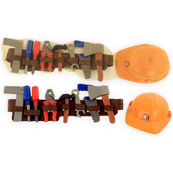 Cintura Porta Attrezzi Per Bambini Set Da Operaio Edile Cintura Porta Attrezzi Con Elmetto-image