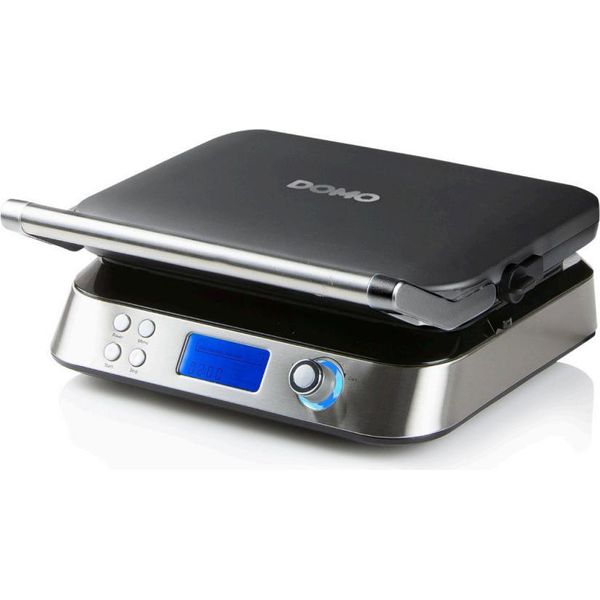 Piastra Per Cialde 1600 W Acciaio Inossidabile / Nero Domo Do9219W-image