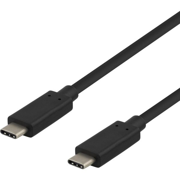 Deltaco Cavo USB-C, 1 M, Usb 3.1 Gen 2, 10 Gbit / S, 60 W, Nero-image