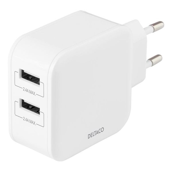 Deltaco USB-AC175 Caricatore Per Dispositivi Mobili Universale Bianco Ac Interno (USB-AC175)-image
