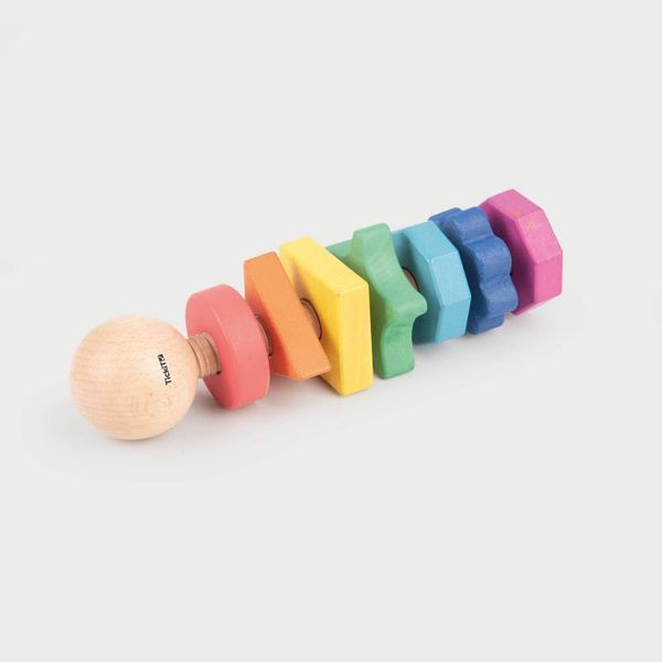 Giocattolo In Legno Tickit Giocattolo Educativo In Legno Arcobaleno A Forma Di Twister-image