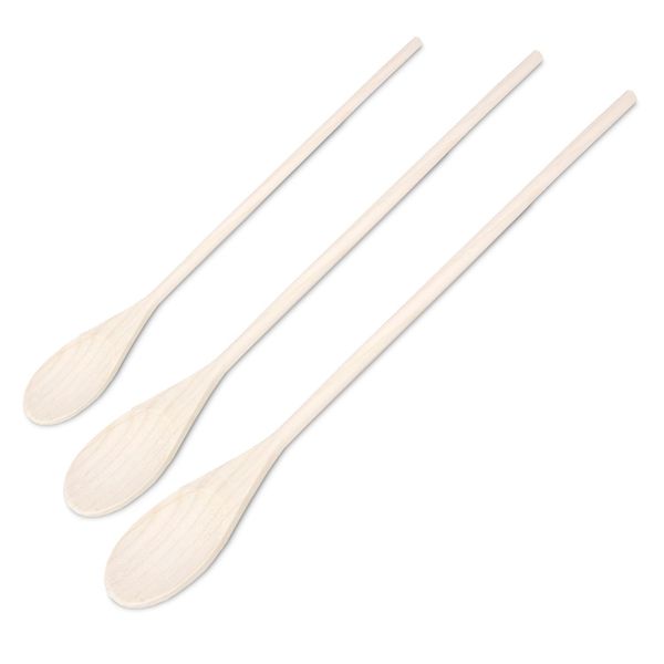 Set Di 3 Cucchiai Da Cucina Excellent Houseware, Legno, 25/30/35 Cm, Marrone-image