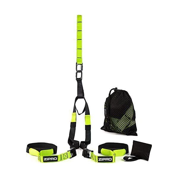 Zipro Flex Sling Trainer Per Casa E In Viaggio - Trx Suspension Trainer 1 Pezzo Verde-image