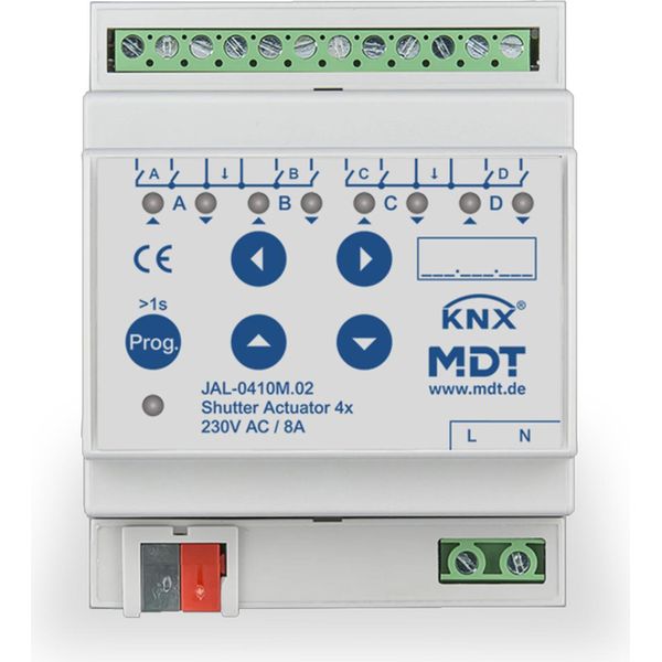 Mdt Knx Jalousieaktor 4Fach Mit Aut. Fahrzeitmessung Reg-image