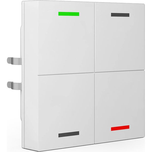 Mdt Knx 55 X 55 Mm Taster Light 4Fach Neutral Mit Temperatursensor Reinweiß Gl-image