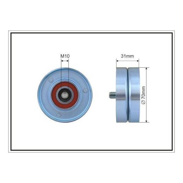 Caffaro 500239 Puleggia Tenditore Cinghia A V 70Mm Per Mazda 6 Estate (Gh) 3 (Bl) CX-7 (Er) 6 Hatchback (Gh) 6 (Gh) 3 Notchback (Bl)-image