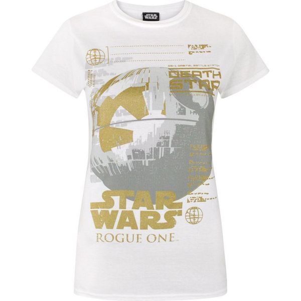 Star Wars - Maglietta "Rogue One Metallic"" Da Donna NS4269 (Xl) (Bianco)"-image