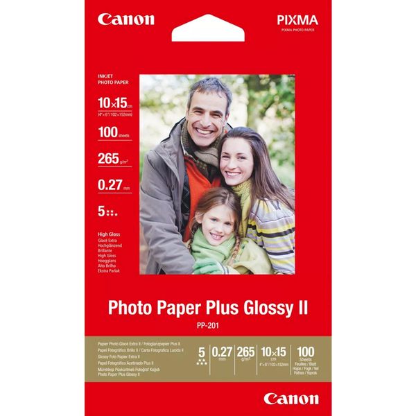 Canon PP-201 10X15 Cm, 100 Bl. Carta Fotografica Plus Glossy Ii 265 G-image