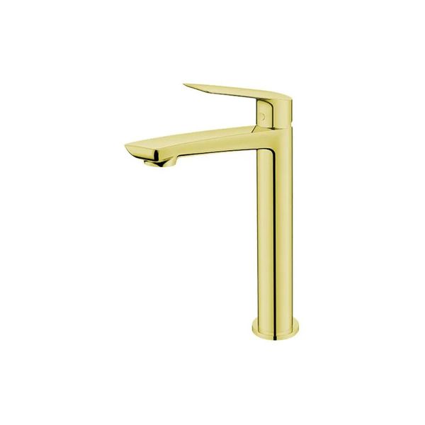 Miscelatore Lavabo Con Bocca Alta Senza Piletta (Tappo) Oro-image