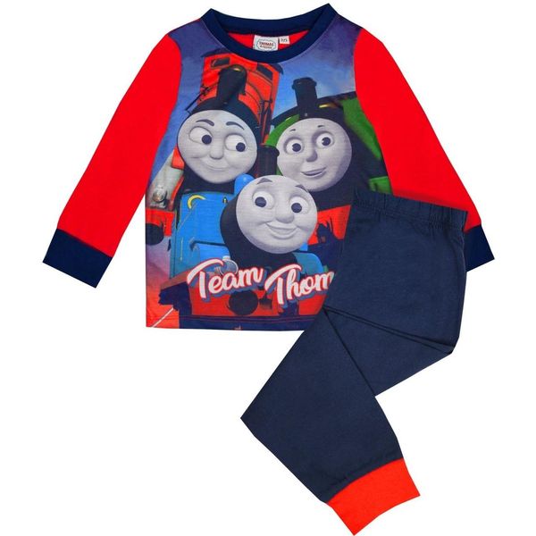 Thomas & Friends - Pigiama Con Pantaloni Lunghi Per Bambini NS6134 (86) (Blu Navy)-image