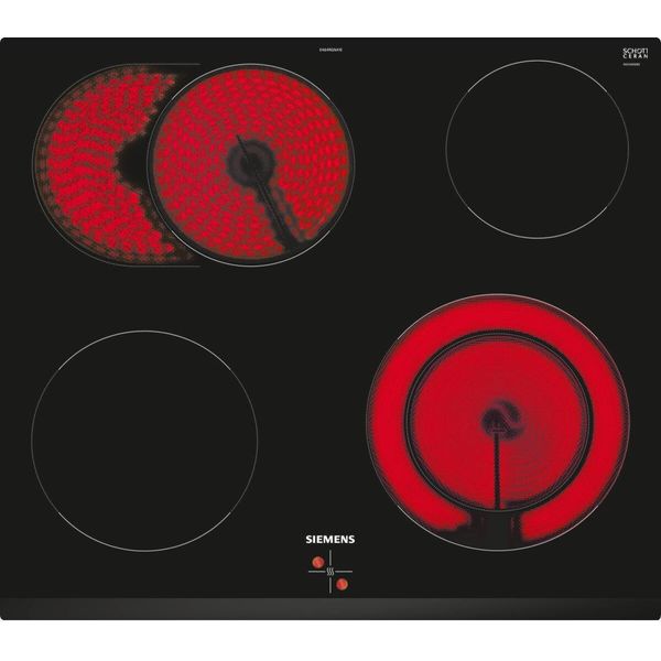 Siemens Iq300, Piano Di Cottura Elettrico, 60 Cm, Con Controllo Del Forno, Nero, Con Cornice, EA631GNA1E-image