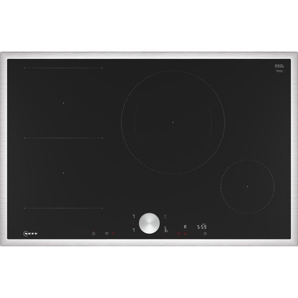 Neff N 90, Piano Cottura A Induzione, 80 Cm, Nero, Con Cornice Sul Piano, T58STS1L0-image