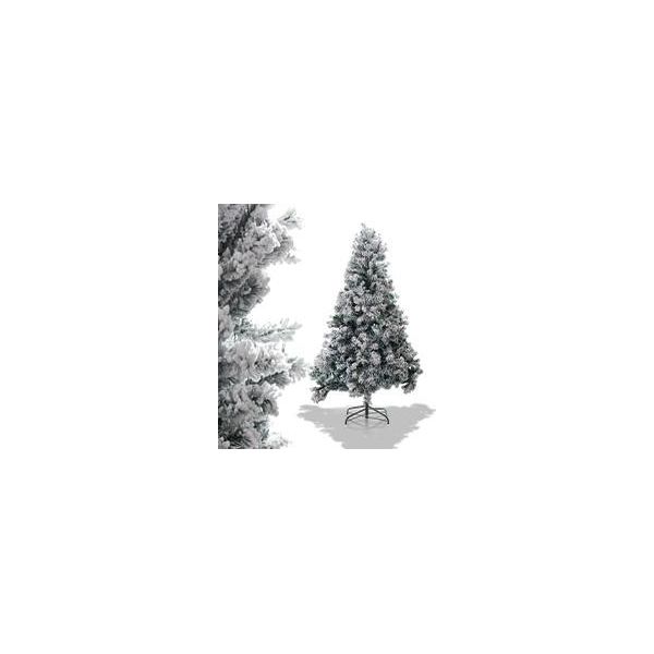 Jopassy 150 Cm Albero Di Natale Artificiale Con Neve, 550 Aghi In Pvc E Supporto In Metallo, Abete, Albero Di Natale, Sistema Pieghevole A Montaggio Rapido-image