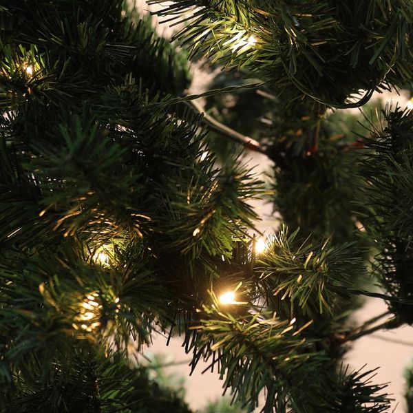Jopassy 210 Albero Di Natale Artificiale Con 1200 Aghi In Pvc, 400 Luci Led Bianco Caldo E Supporto In Metallo, Abete, Albero Di Natale-image