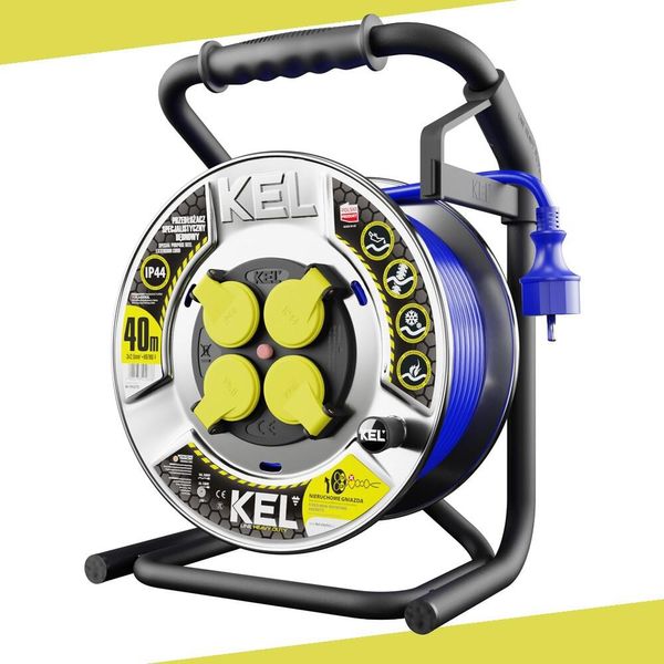 Cavo Di Prolunga Heavy Line; 4X2P+Z; IP44; 16A; H07BQ-F; 3X2,5; 40M; Blu-image
