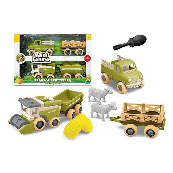 Mini Trattore Agricolo Con Rimorchio Girevole-image