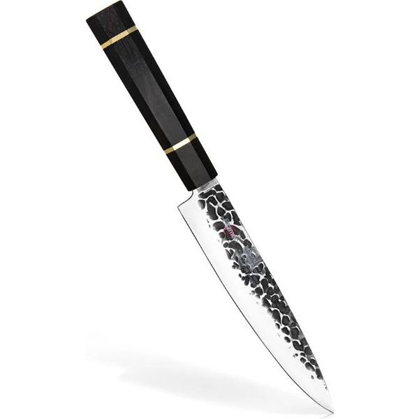 Coltello Da Affettare Fissman-Kensei Bokuden, Acciaio AUS-8, 18 Cm, Argento/Marrone-image