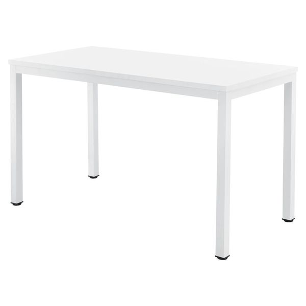 In And Outdoormatch Shyann - Tavolo Per Computer Portatili - 120X60X75 Cm - Bianco - Acciaio E Truciolato - Design Moderno-image