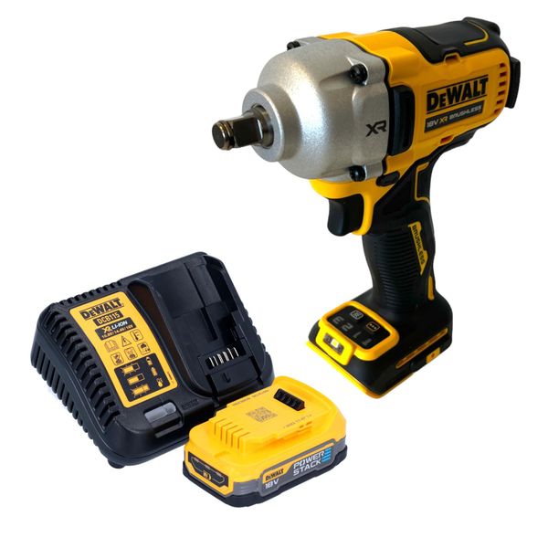 Avvitatore A Impatto A Batteria Dewalt Dcf 891 E1 18 V 1084 Nm 1/2" Brushless + 1X Batteria Powerstack 1,7 Ah + Caricabatteria"-image