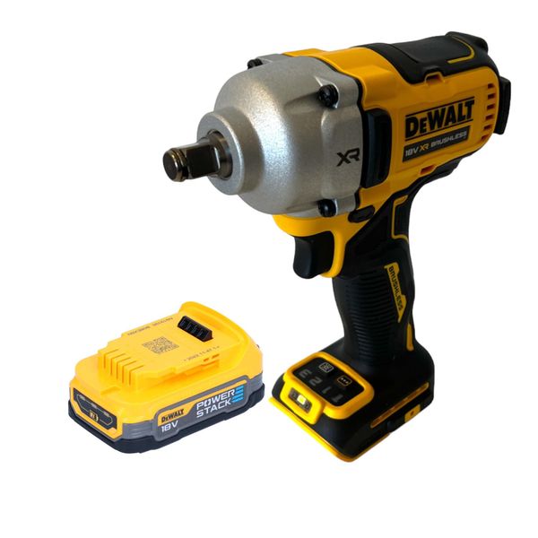 Avvitatore A Impatto A Batteria Dewalt Dcf 891 N 18 V 1084 Nm 1/2" Brushless + 1X Batteria Powerstack 1,7 Ah - Senza Caricabatteria"-image