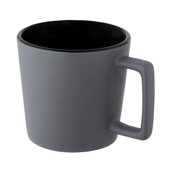 Bullet - Tazza Da Caffè "Cali"", Ceramica, 370Ml PF3789 (Taglia Unica) (Grigio/Nero)"-image