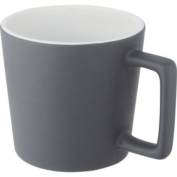 Bullet - Tazza Da Caffè "Cali"", Ceramica, 370Ml PF3789 (Taglia Unica) (Grigio/Bianco)"-image