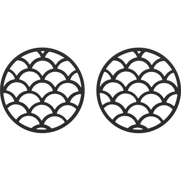 Presine Krumble - Set Di 2 - Presine Resistenti Al Calore - Presine In Silicone - Presine - Bilance - Diametro 14 - Nero-image
