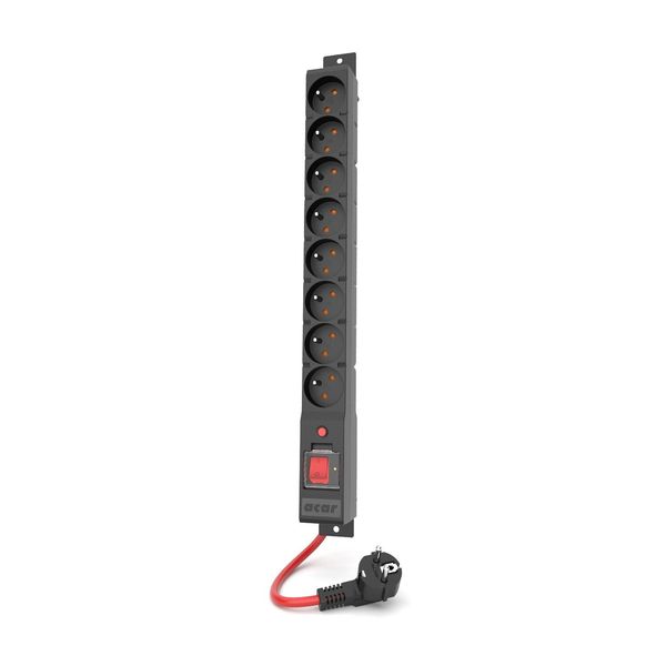 Striscia Di Protezione Contro Le Sovratensioni Acar, 16A, 3680W, 3M, Nero, R8 Power-image
