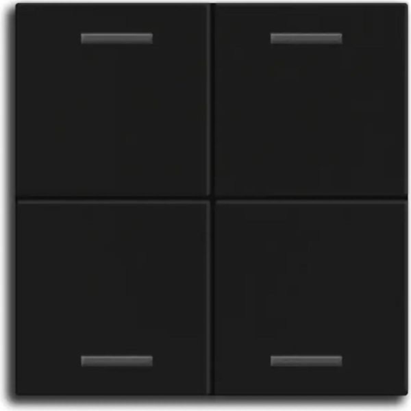 Pulsante A Bilanciere Mdt Knx Light 55 4-Gang Nero Opaco, Interfaccia Utente Moderna-image