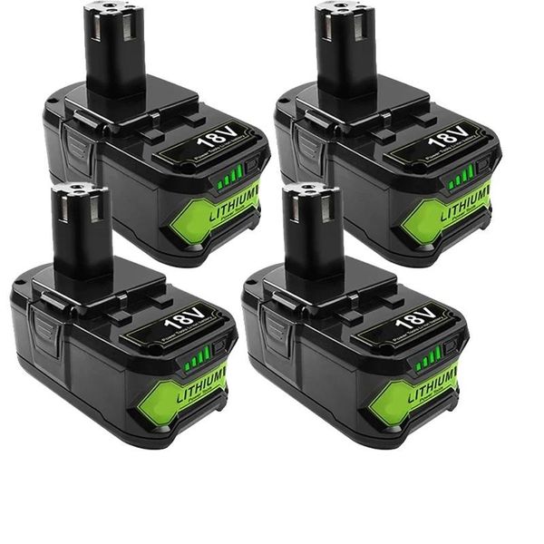 Batteria Ryobi P108, 18V Agli Ioni Di Litio, Opzioni Di Capacità Multiple, 4 Batterie-image