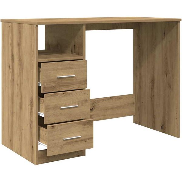 Vidaxl Scrivania Artisan In Rovere 102X50X76 Cm Materiale Ligneo-image