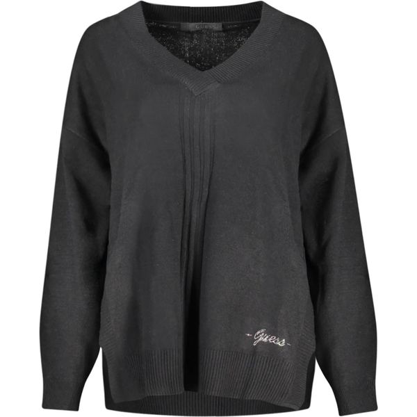 Maglia A Maniche Lunghe Scollo A V Dettagli A Contrasto Logo Guess : Taglia - S Taglia: S-image