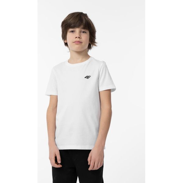 4F Maglietta Unisex Per Bambini Bianca 122, Comfort E Libertà Di Movimento-image