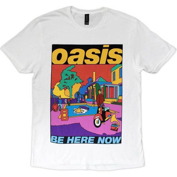 Oasis - Maglietta "Be Here Now"" Per Uomo/Donna Unisex RO3549 (S) (Bianco)"-image