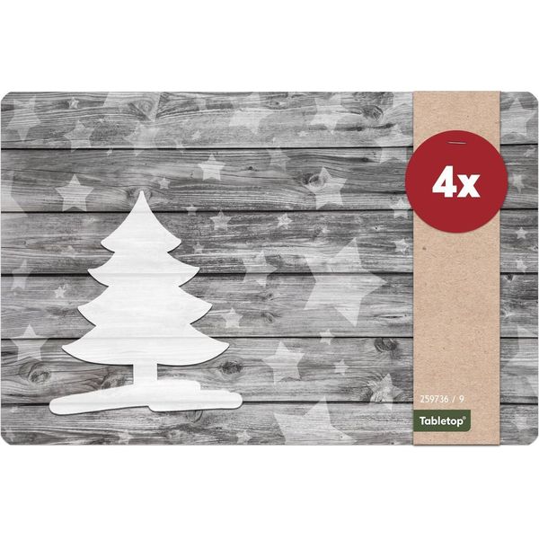 Set Di 4 Tovagliette Natalizie Lavabili Albero Di Natale-image