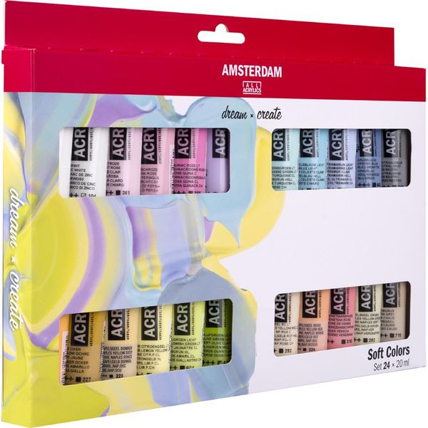 Royal Talens 17820524 Royal Talens Vernice Acrilica Amsterdam Colori Tenui, 24 X 20 Ml-image