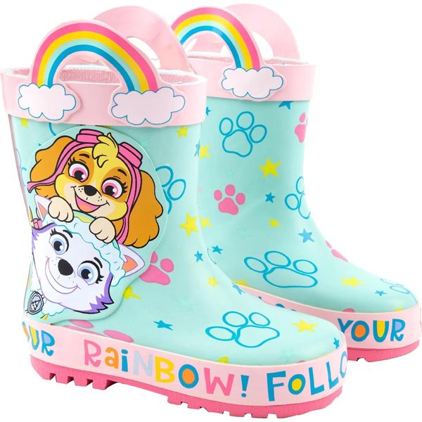 Paw Patrol - Stivali Di Gomma Per Bambini NS7085 (24 Eu) (Rosa/Blu)-image