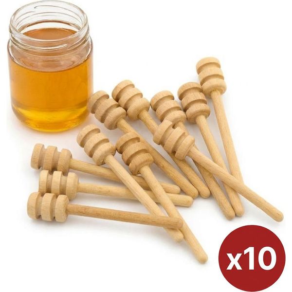 Set Di Cucchiai Da Miele In Legno Di Faggio C9 Cm 10 Pezzi-image