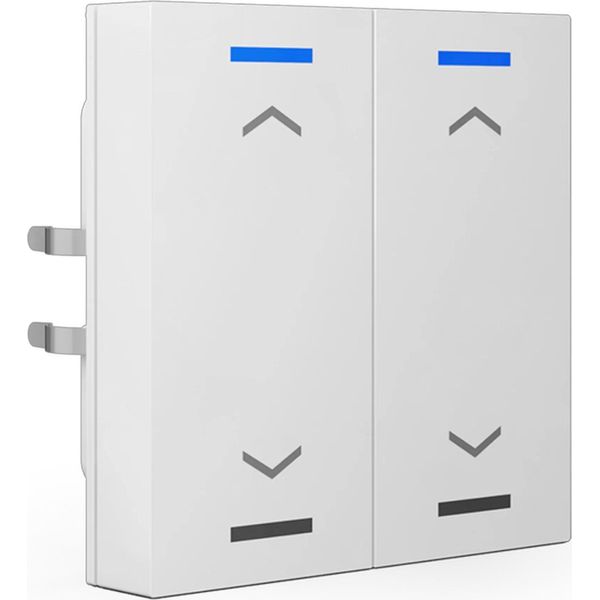 Mdt Knx Taster Light 55 X 55 Mm 2Fach Rgbw, Reinweiß GläNzend, Jalousie-image