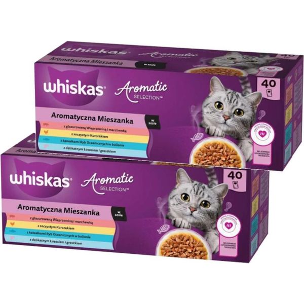 Whiskas 1+ Cibo Umido Per Gatti In Salsa Selezione Multipack 40X85G-image