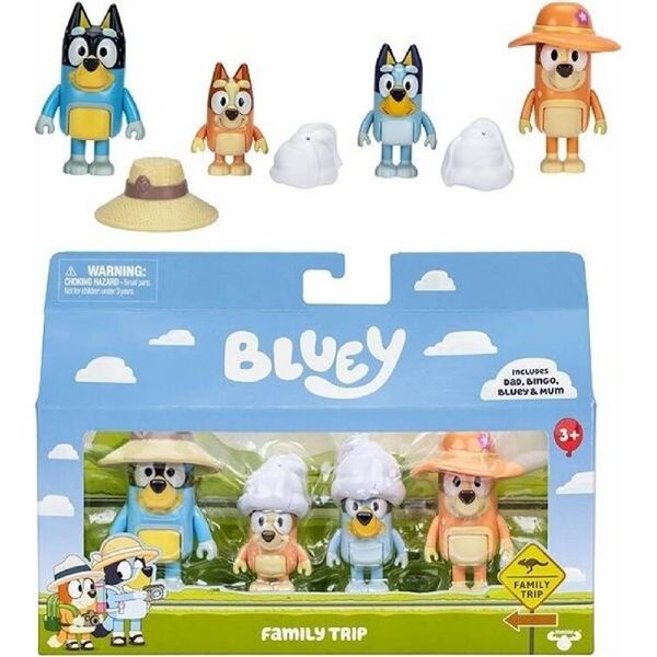 Tm Toys Bluey Pacchetto Viaggio In Famiglia Da 4 BLU17654-image