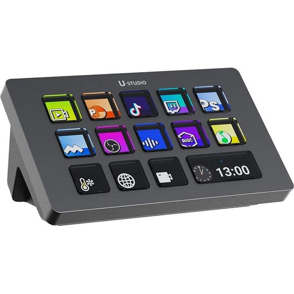 Controller Per Lo Streaming Live, 13 Pulsanti Lcd, Funzionamento Non Elettrico, Nero-image